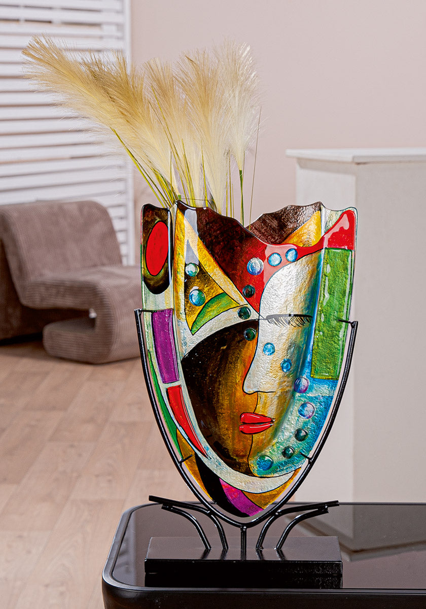 Kleurrijke vloervaas Veronique 49 cm