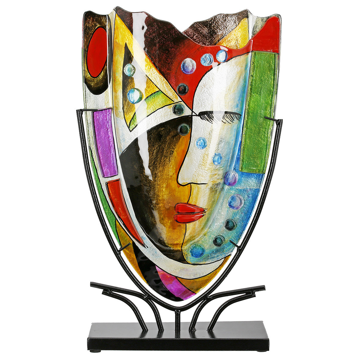 Kleurrijke vloervaas Veronique 49 cm
