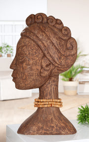 African Lady Houten Sculptuur