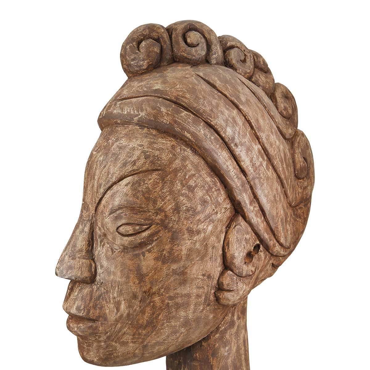 African Lady Houten Sculptuur