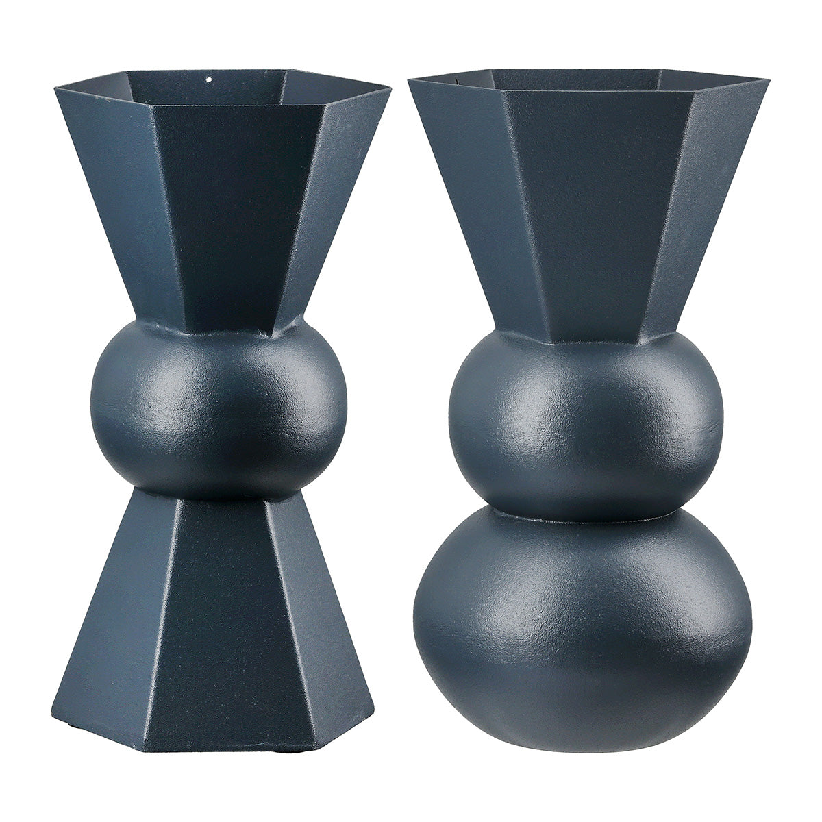 Metallo Donkerblauwe Metalen Vaas