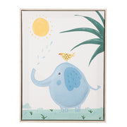 Olifant met vogel schilderij 42 cm