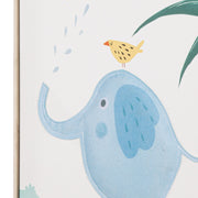 Olifant met vogel schilderij 42 cm