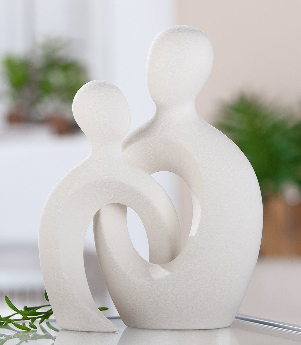 Intertwined Paar Figuur Wit Steenlook