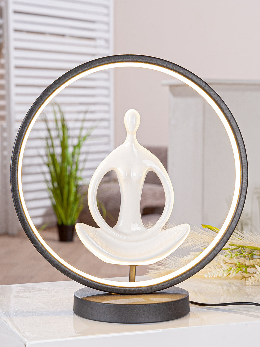 Padmasana LED Decoratief Beeld Wit
