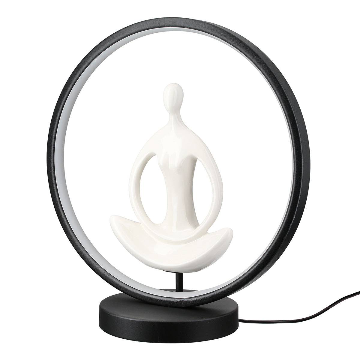 Padmasana LED Decoratief Beeld Wit