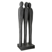 3 People Houten Sculptuur XL Zwart