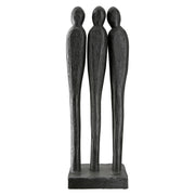 3 People Houten Sculptuur XL Zwart