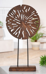 Scheibe Houten Wanddecoratie Bruin