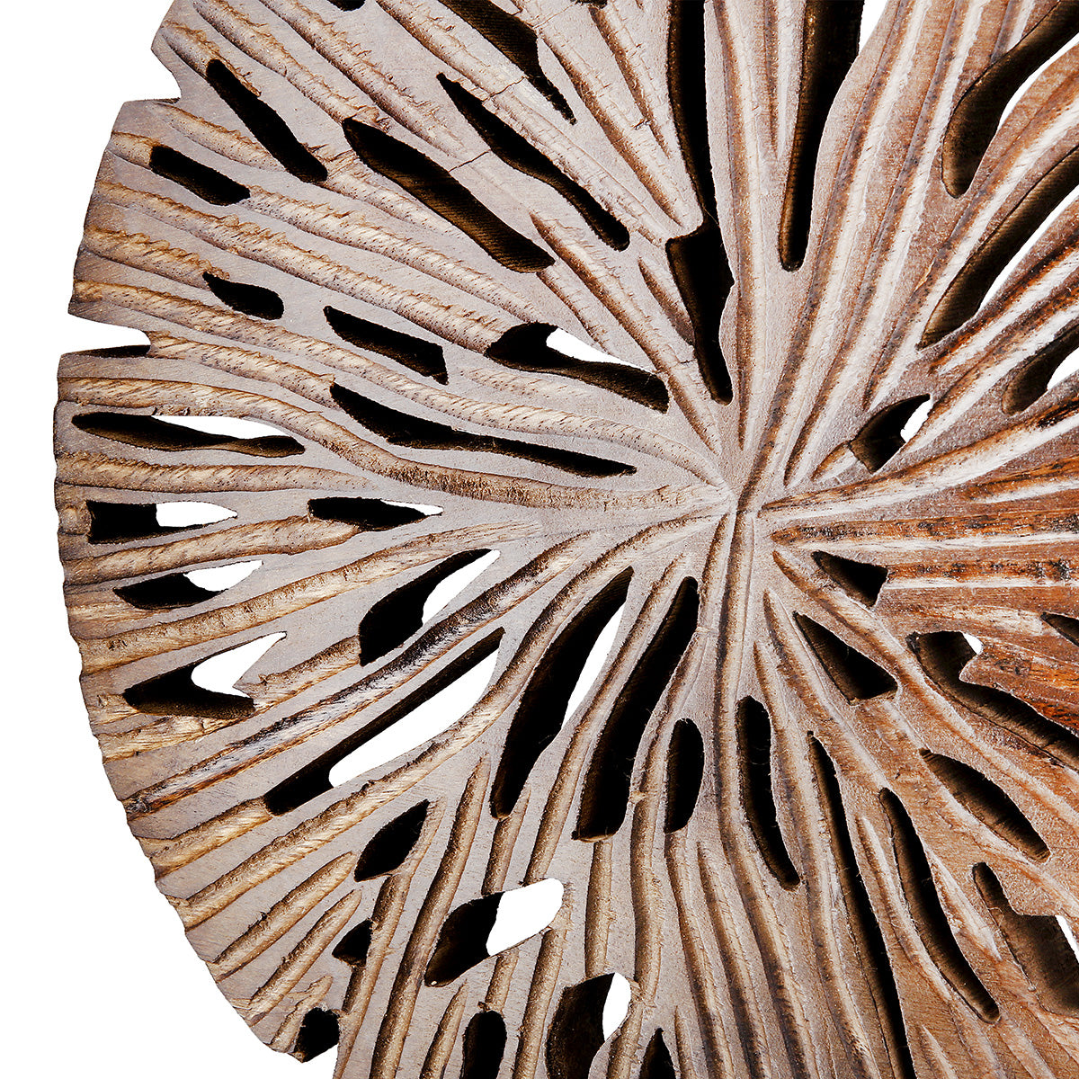 Scheibe Rond Houten Reliëf Bruin