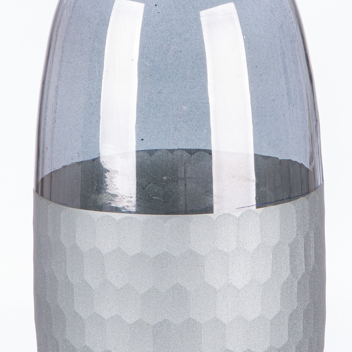 Canus grijs-zilveren flesvaas 24 cm