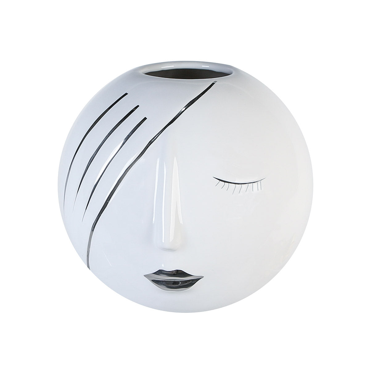 GILDE Face Gezichtsvaas Wit 19 cm