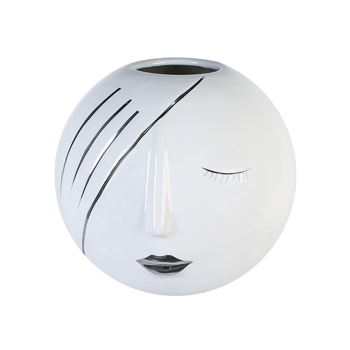 GILDE Face Gezichtsvaas Wit 19 cm