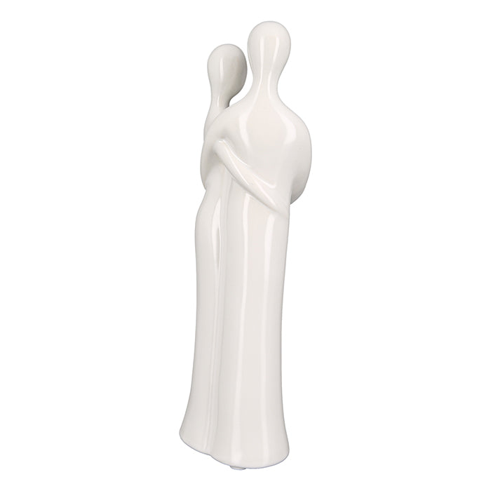 Keramiek Paar Figuur Hart Wit