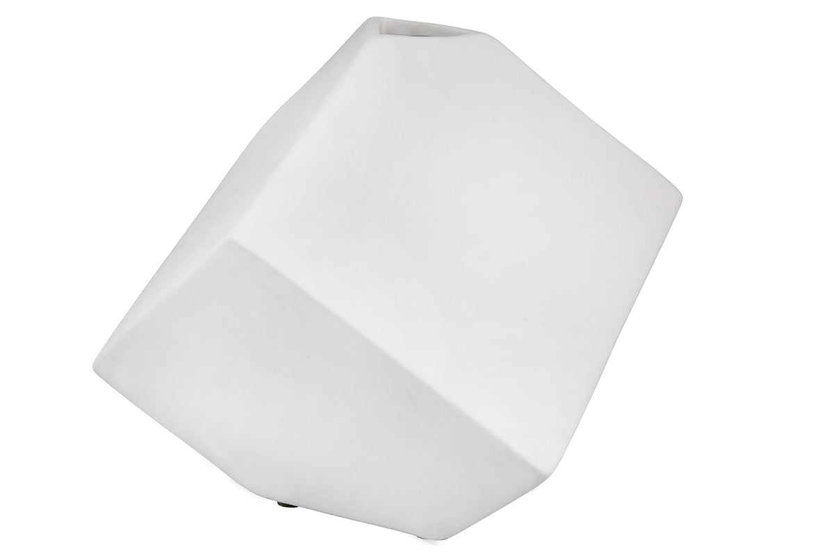 Kubusvaas Wit Keramiek 19.5 cm