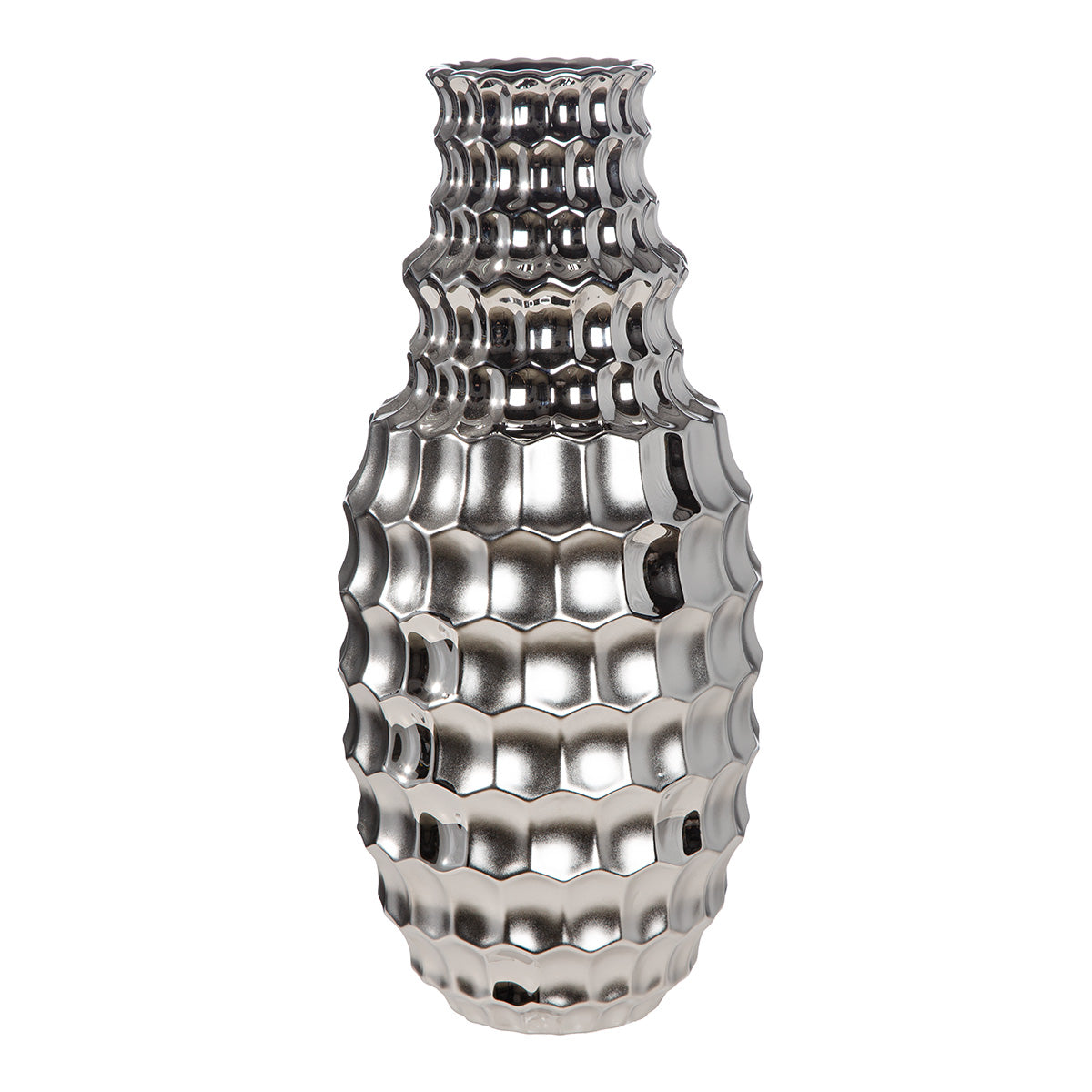 Hexagon Bolvaas Zilver 35/53 cm