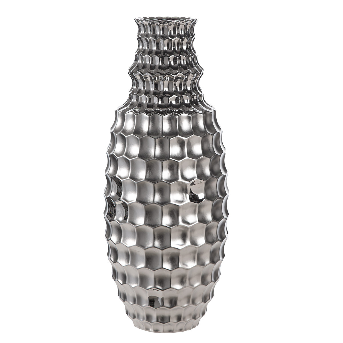 Hexagon Bolvaas Zilver 35/53 cm