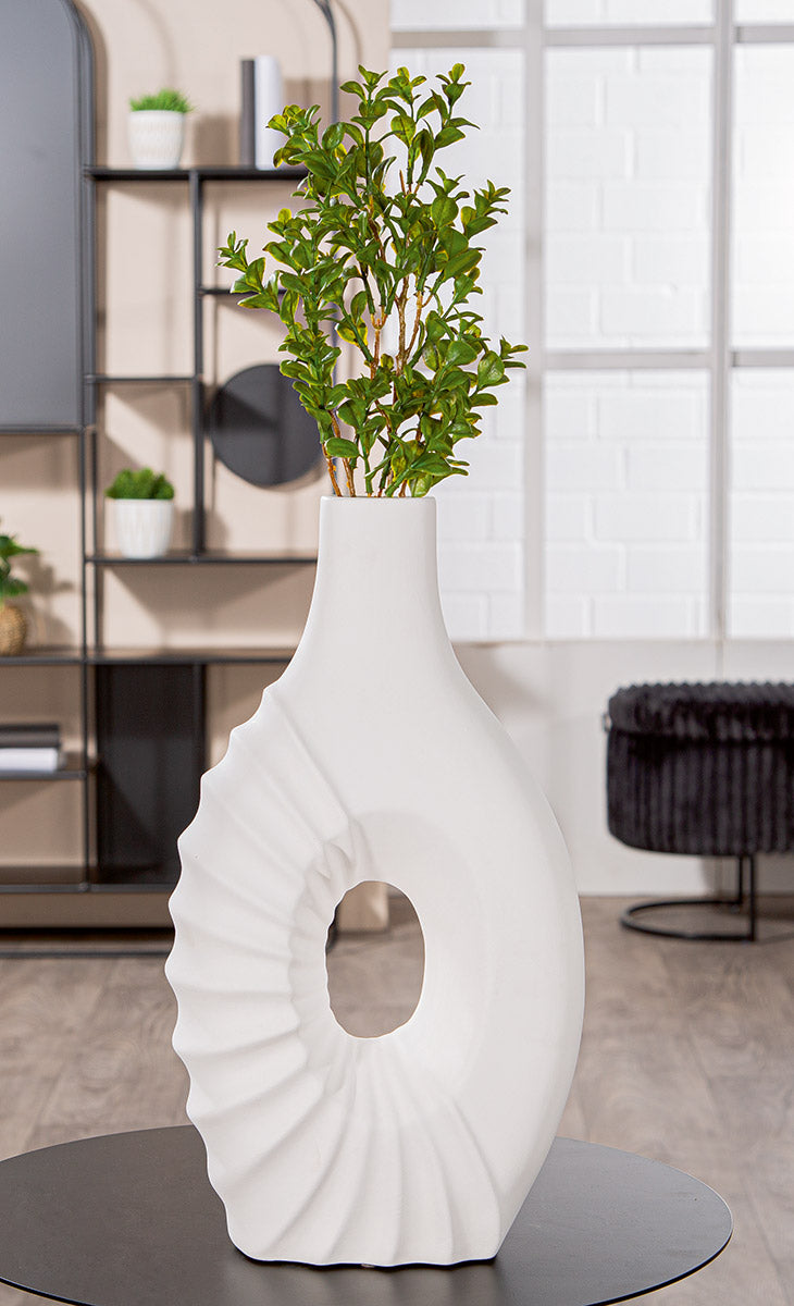 Pula Vloervaas Wit Keramiek 45 cm