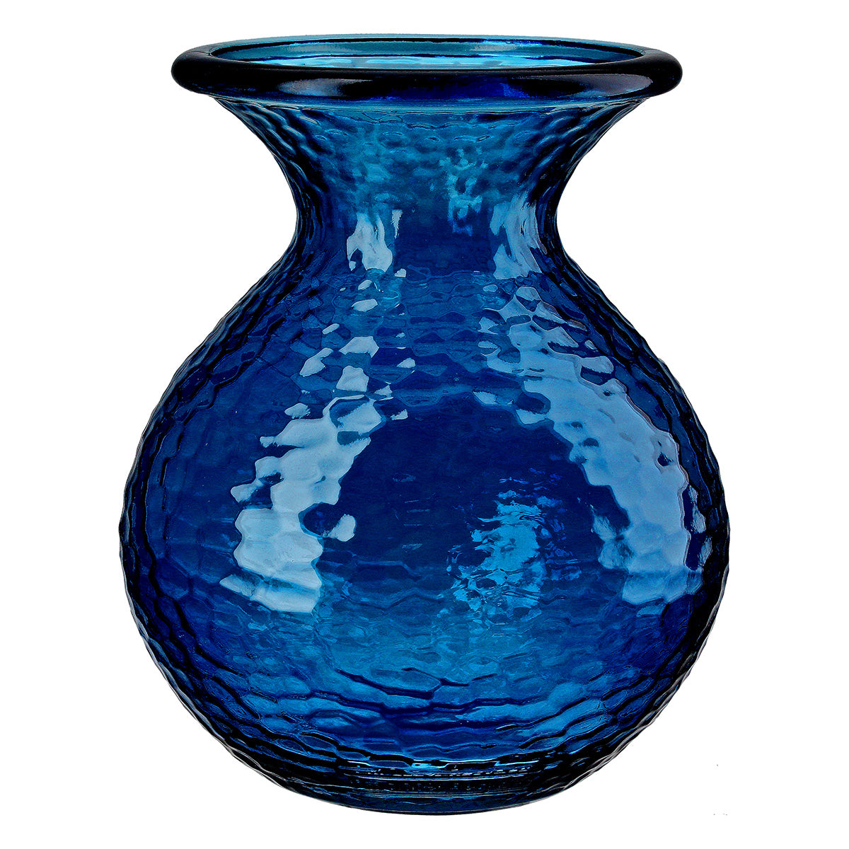 Donkerblauwe bolvaas Pietro 33 cm