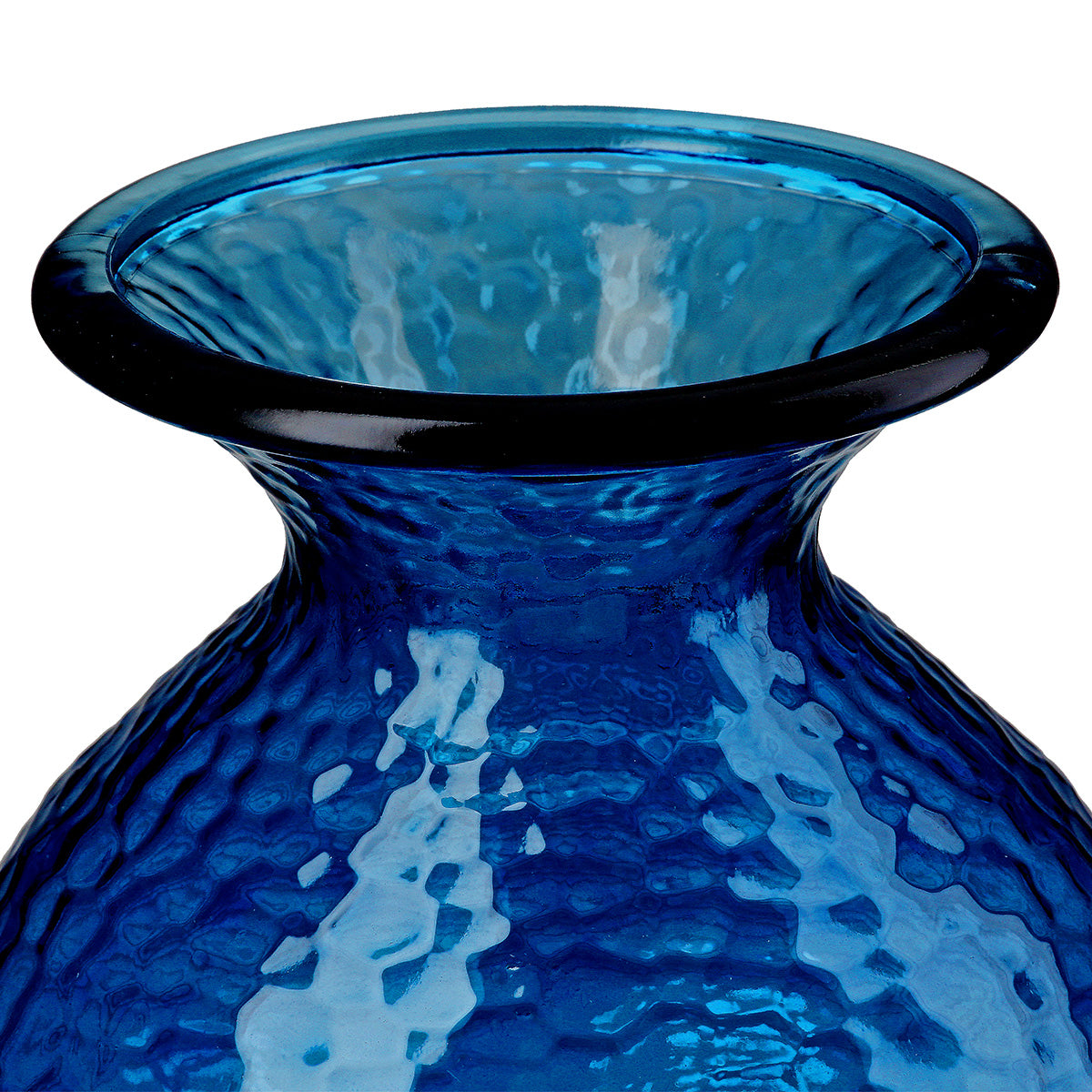 Donkerblauwe bolvaas Pietro 33 cm