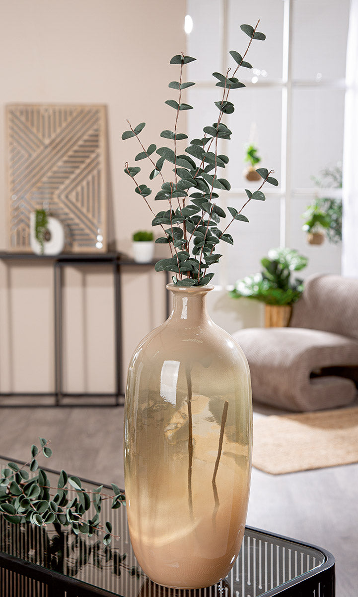 Bruine Glazen Vaas Novelle 38 cm