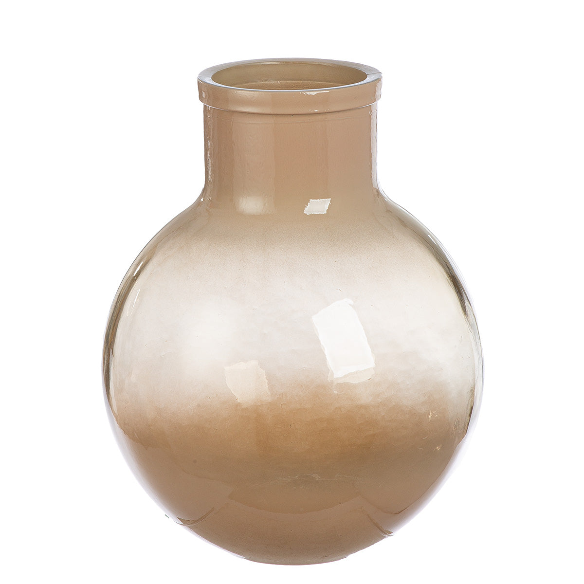 Bruine Glazen Vaas Novelle 31 cm