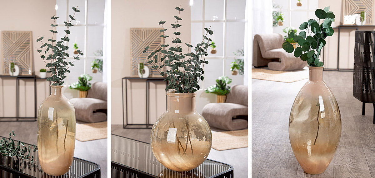 Bruine Glazen Vaas Novelle Set 4