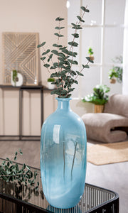 Blauwe flesvaas Novelle 38 cm