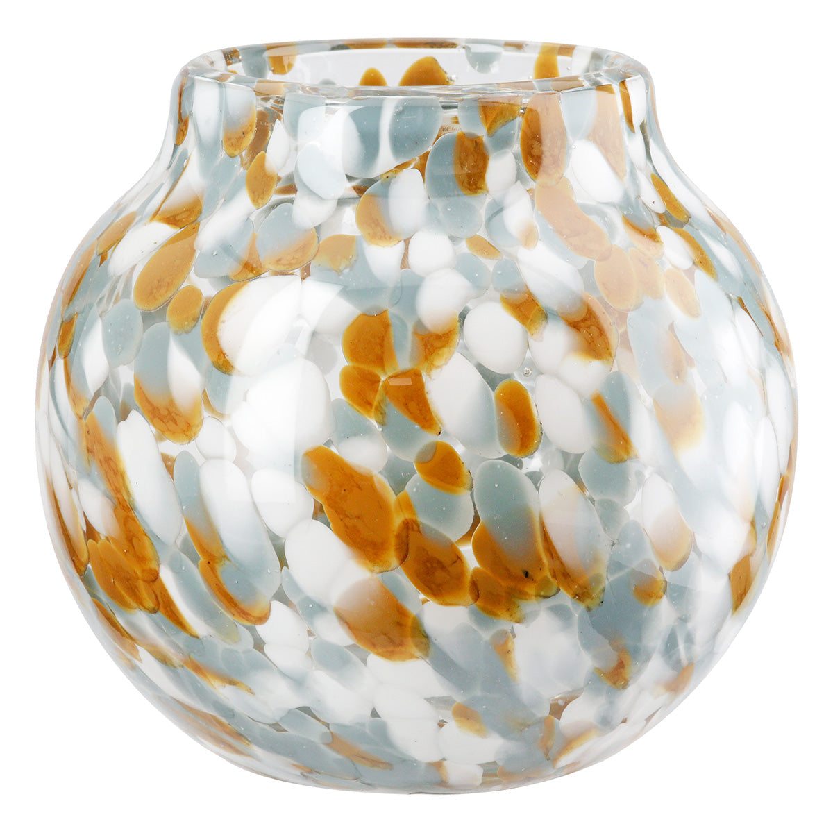Glazen Vaas Joyce Blauw-Bruin 13 cm