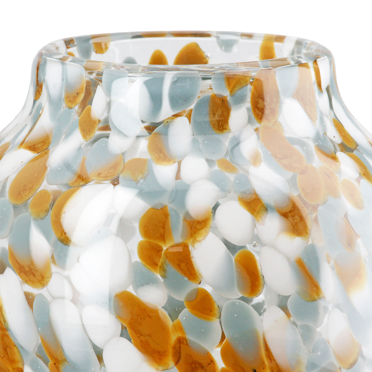 Glazen Vaas Joyce Blauw-Bruin 13 cm