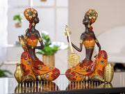 African Beat Vrouwenfiguur Bruin