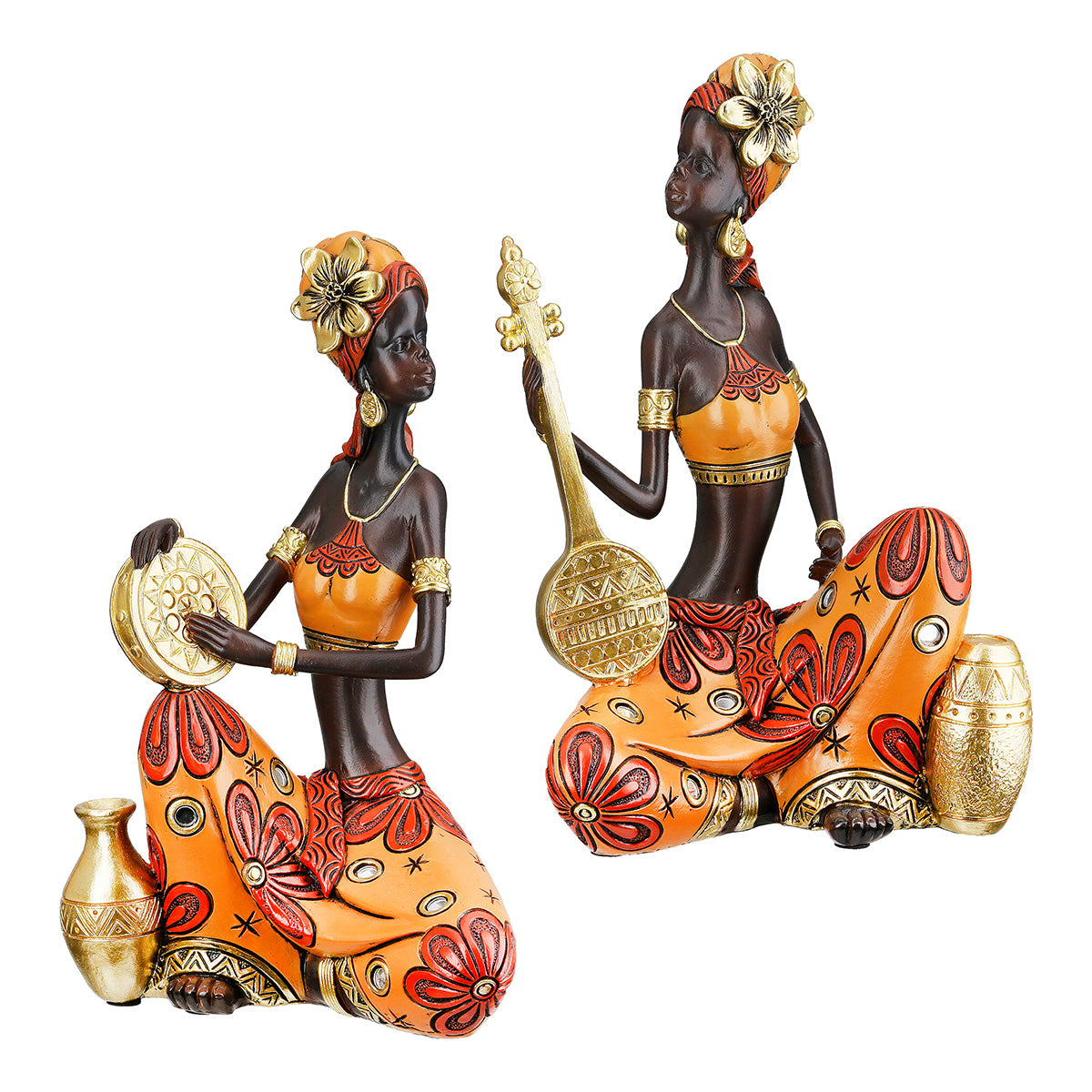 African Beat Vrouwenfiguur Bruin