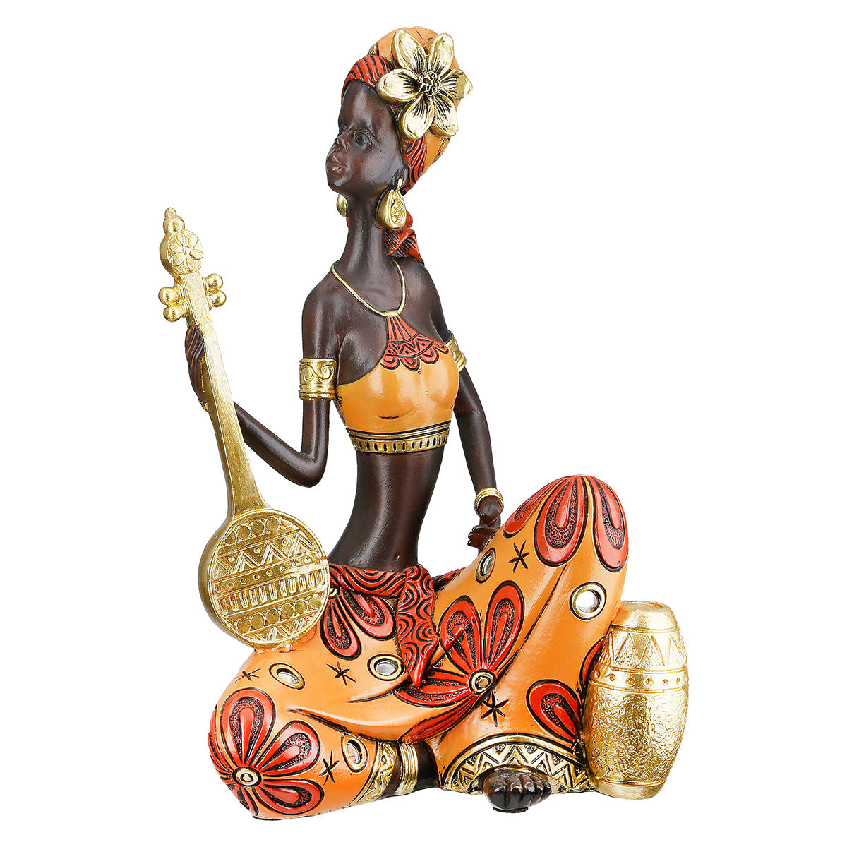 African Beat Vrouwenfiguur Bruin