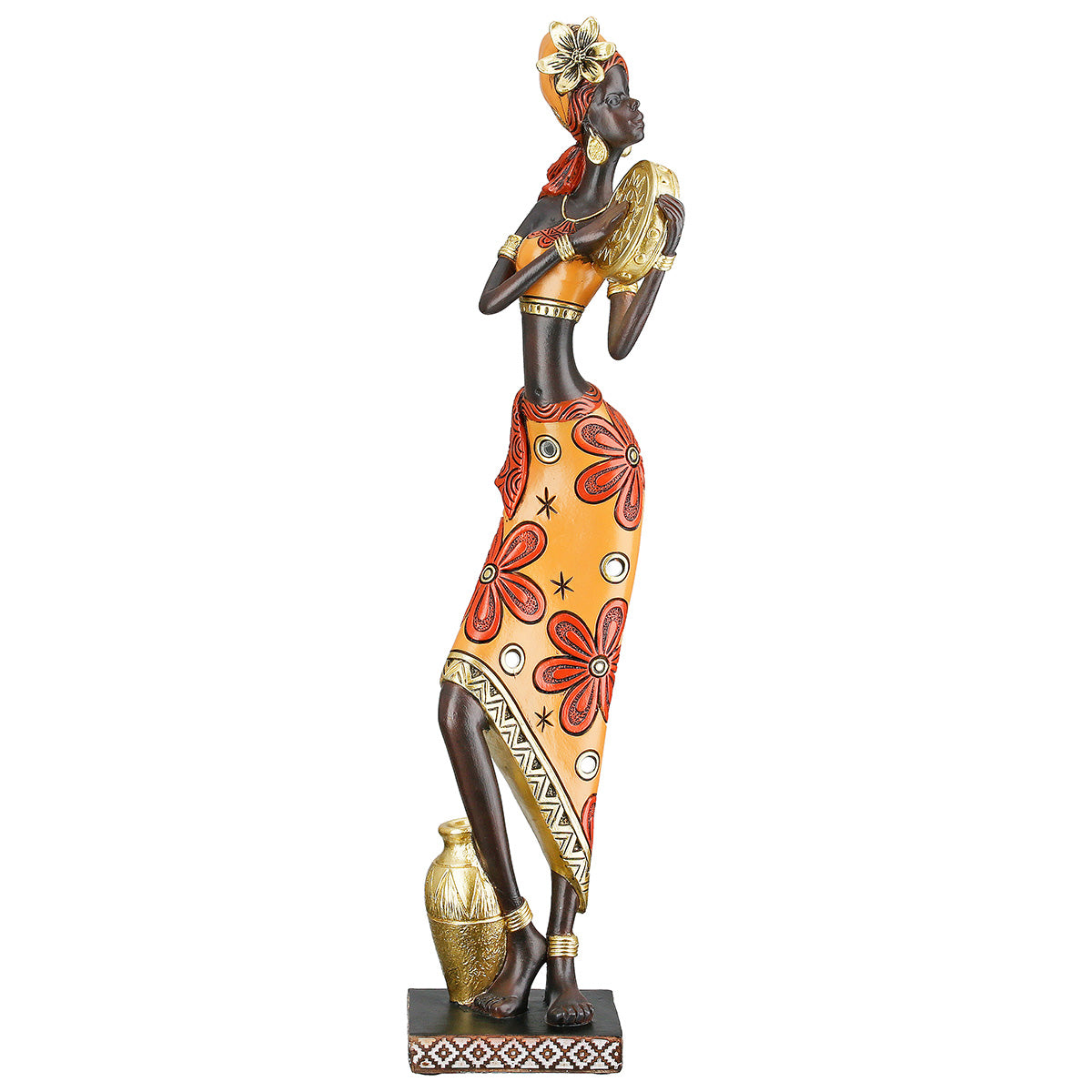 African Beat Vrouwenfiguur Drum