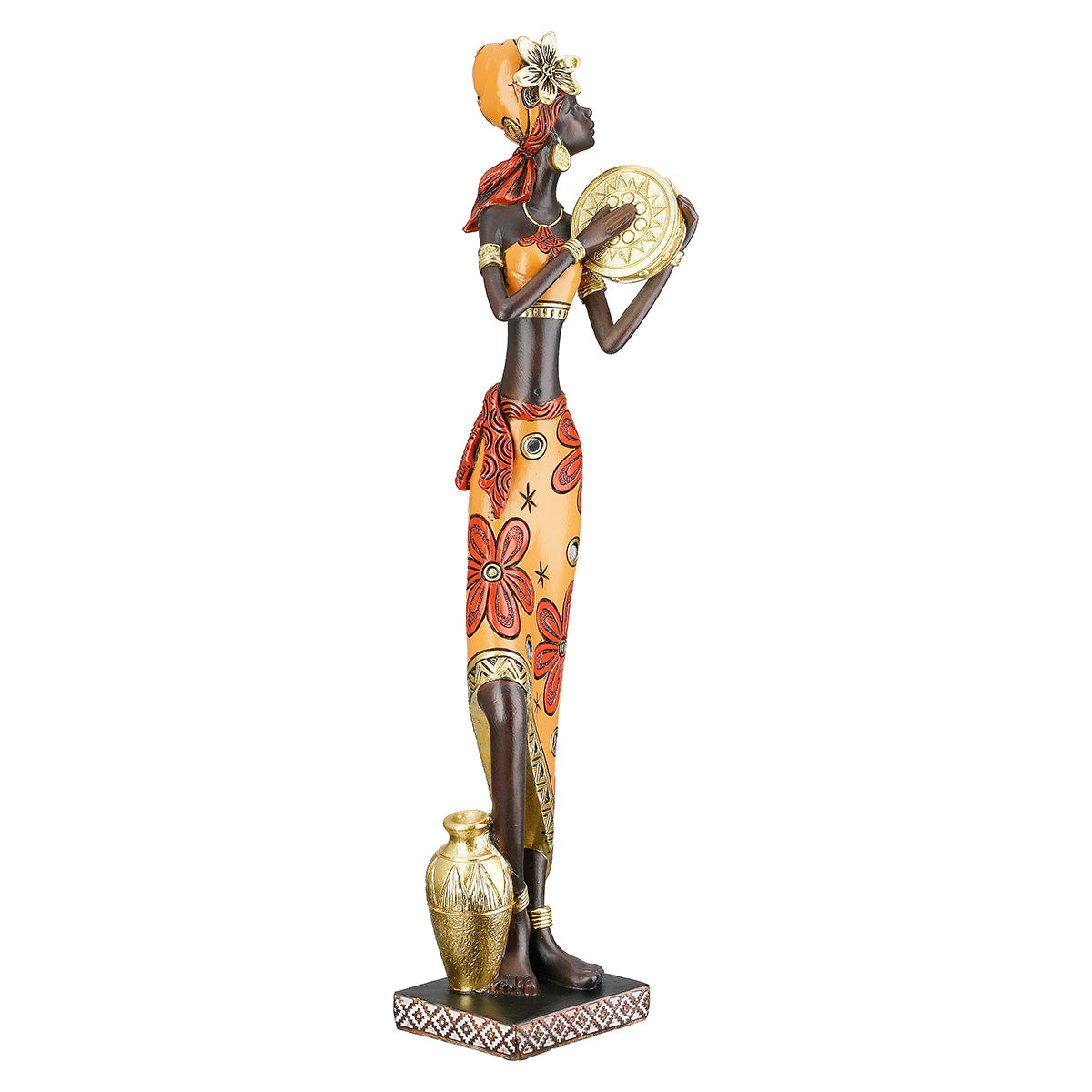 African Beat Vrouwenfiguur Drum