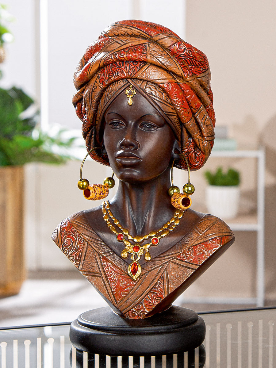 Namibian Vrouwenfiguur Bruin-Rood