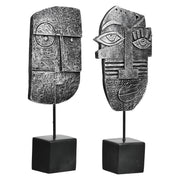Litse Gezicht Sculptuur Zilver