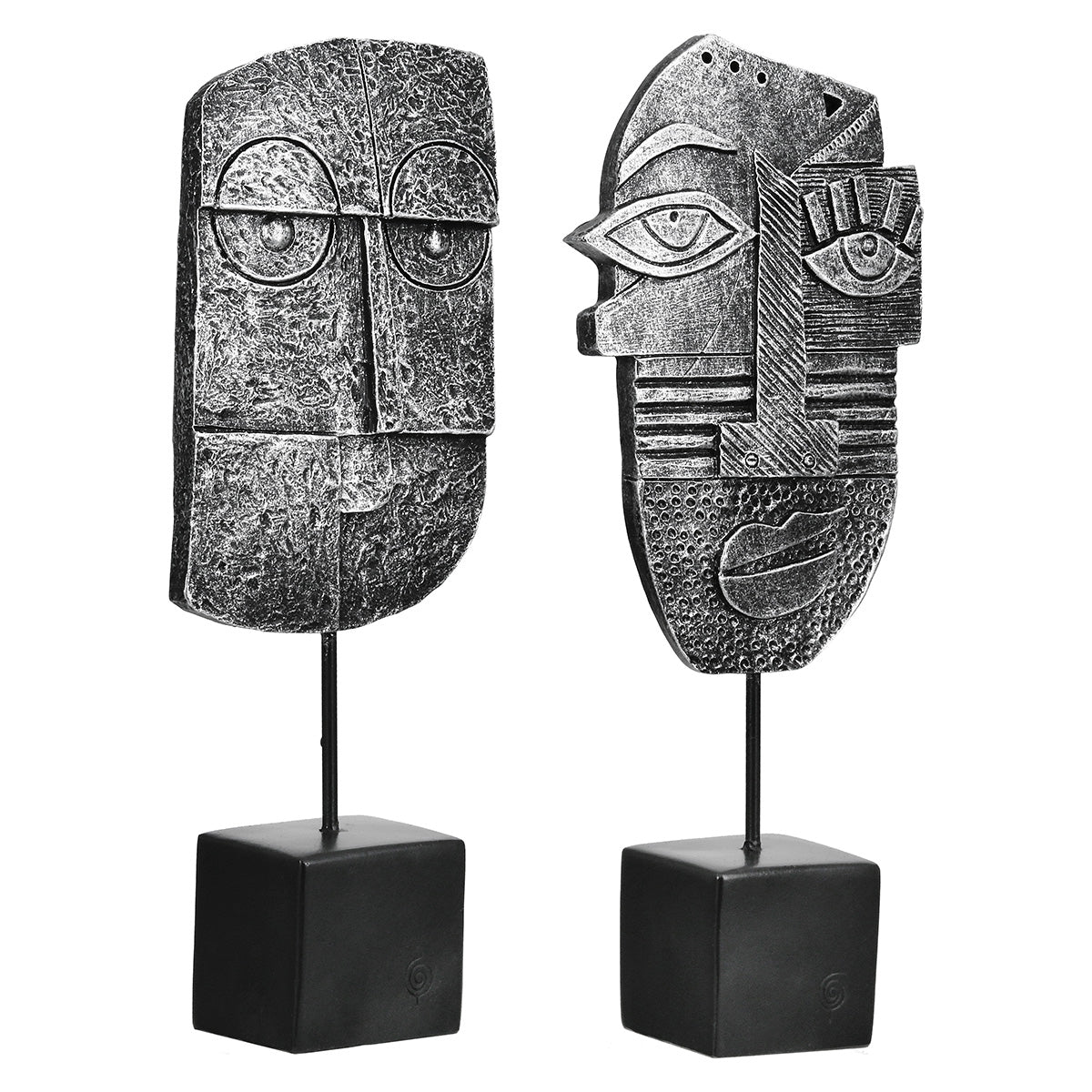 Litse Gezicht Sculptuur Zilver