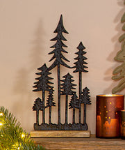 Staand Boomreliëf Wood Zwart 35 cm