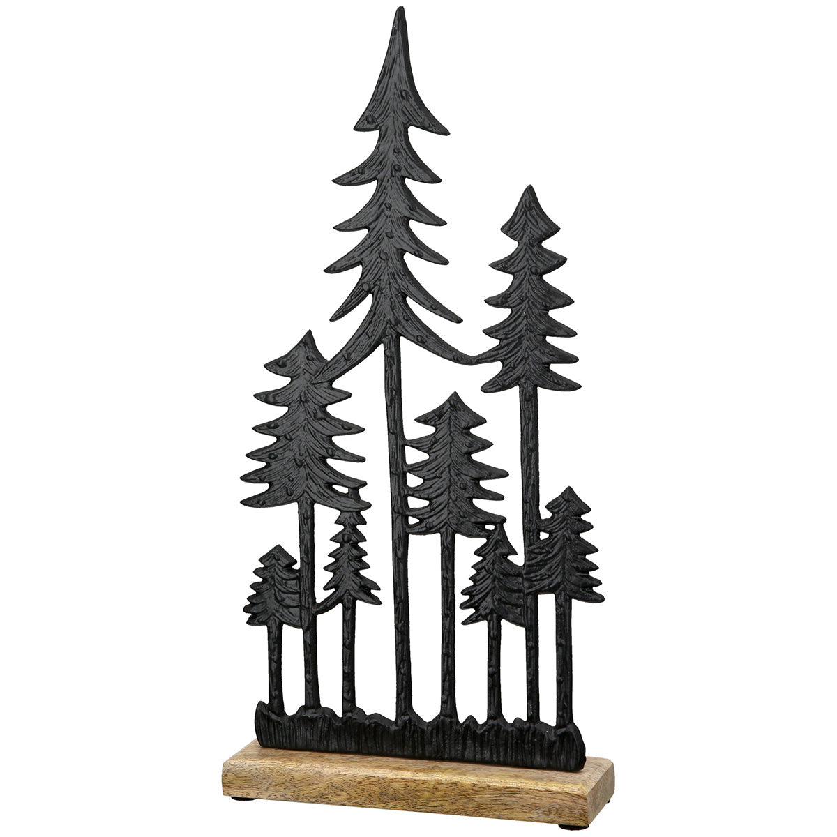 Staand Boomreliëf Wood Zwart 35 cm