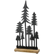 Staand Boomreliëf Wood Zwart 35 cm