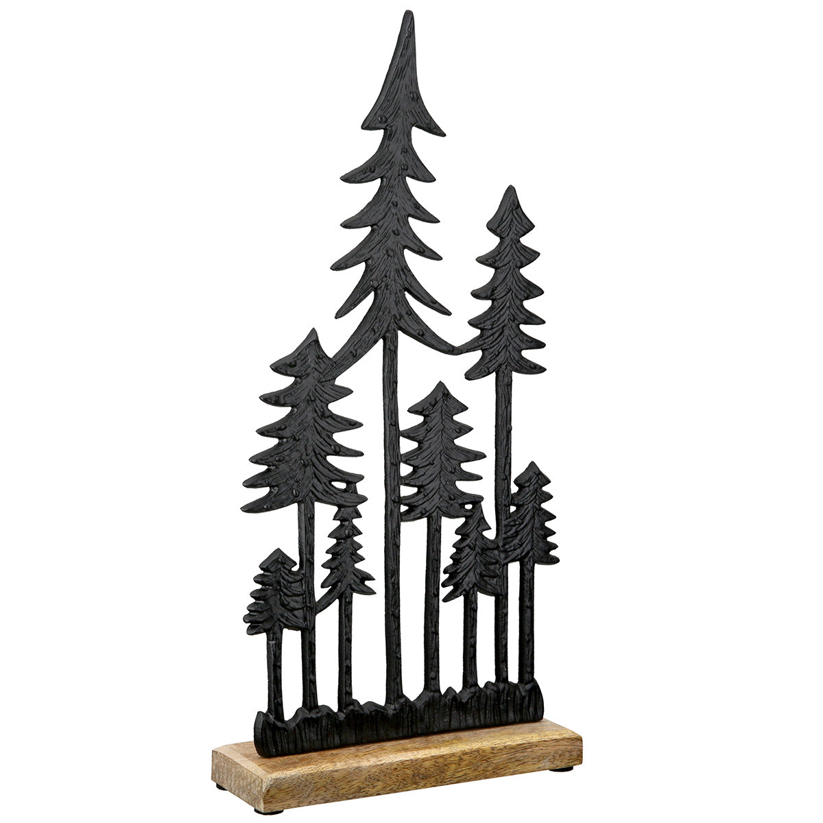 Staand Boomreliëf Wood Zwart 35 cm