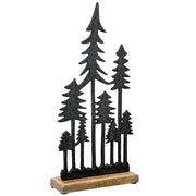 Staand Boomreliëf Wood Zwart 35 cm