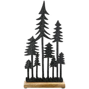 Staand Boomreliëf Wood Zwart 35 cm