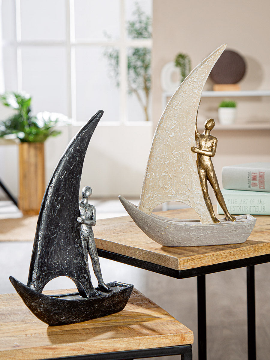 Sailing Boot Figuur Goud-Zilver