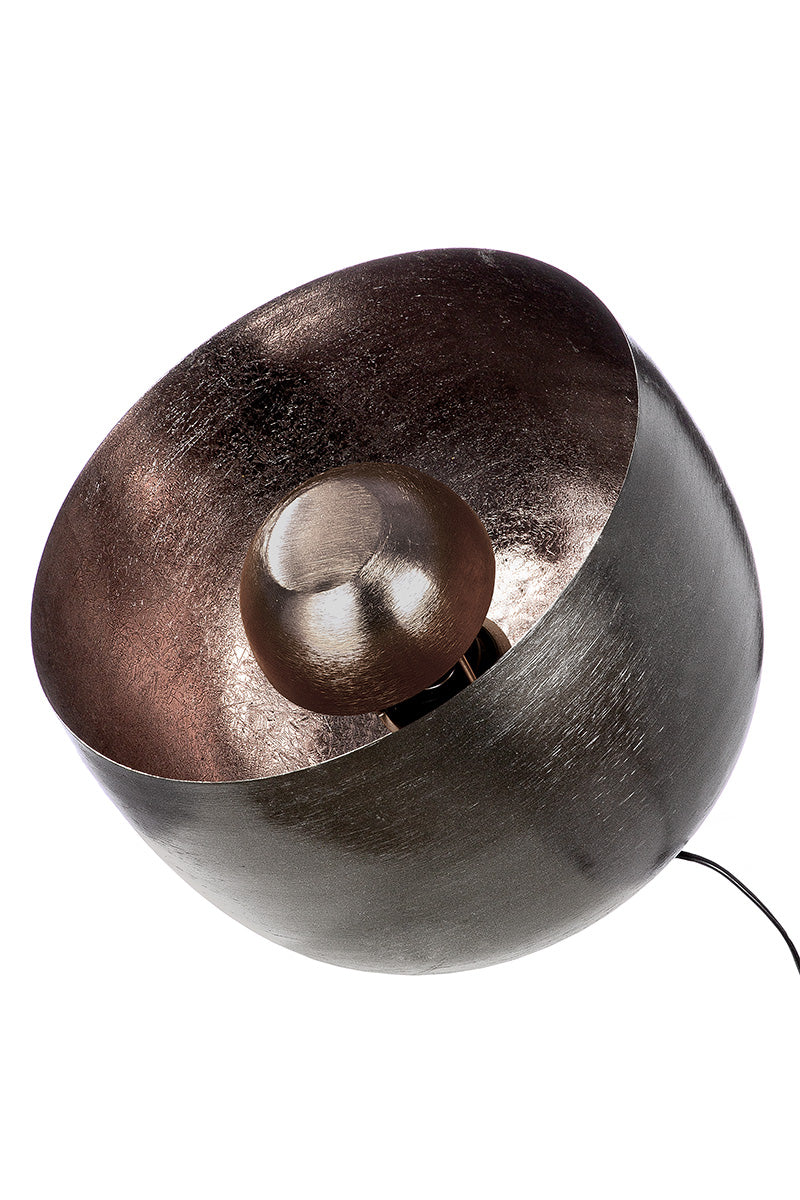 Meteo ronde vloerlamp zilver 25cm