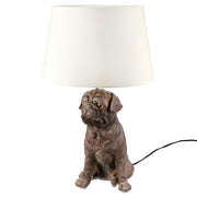 Mops Hond Tafellamp Donkerbruin