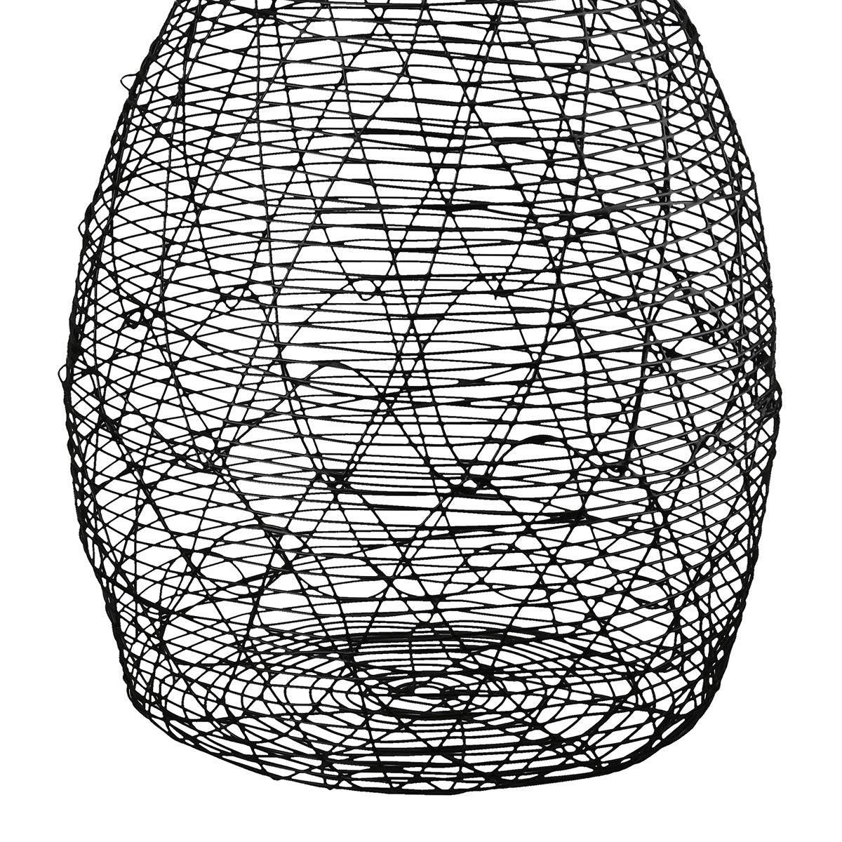 Zwarte Bolvormige Vaas Wire 33 cm