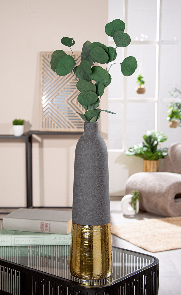 Denver Flesvaas Antraciet-Goud 30/40 cm