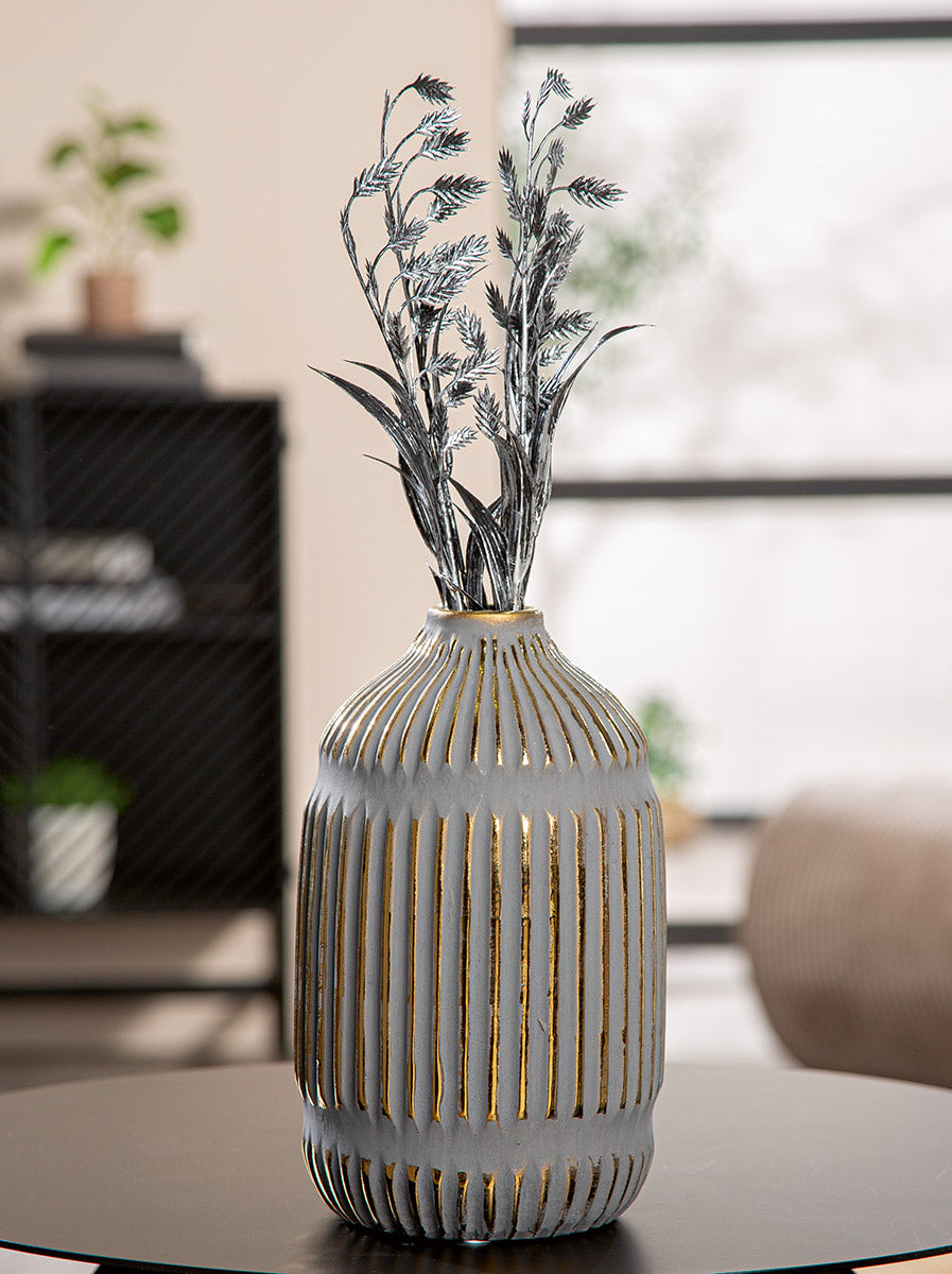 Valencia Vaas Grijs-Goud 23/32.5 cm